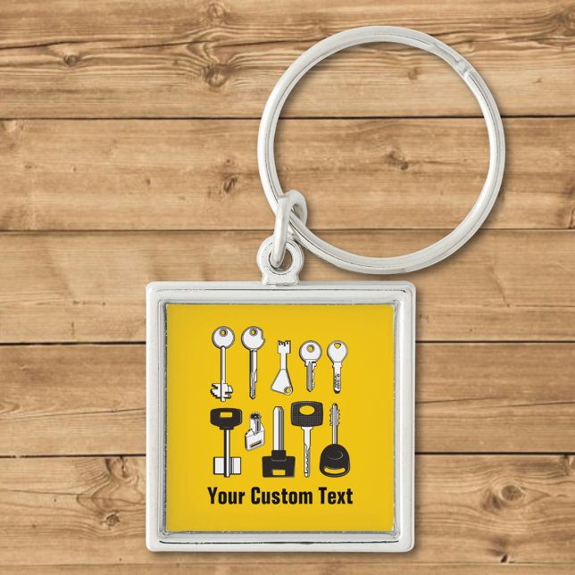 Nycklar Fyrkantig Silverfärgad Nyckelring (Skapare uppladdad)