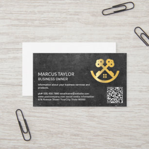 Nycklar House Logotyp QR-kodAffärskort Visitkort