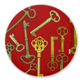 Nycklar keramisk knopp