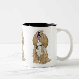 Nycklar Miniatyrkocksspaniel Två-Tonad Mugg