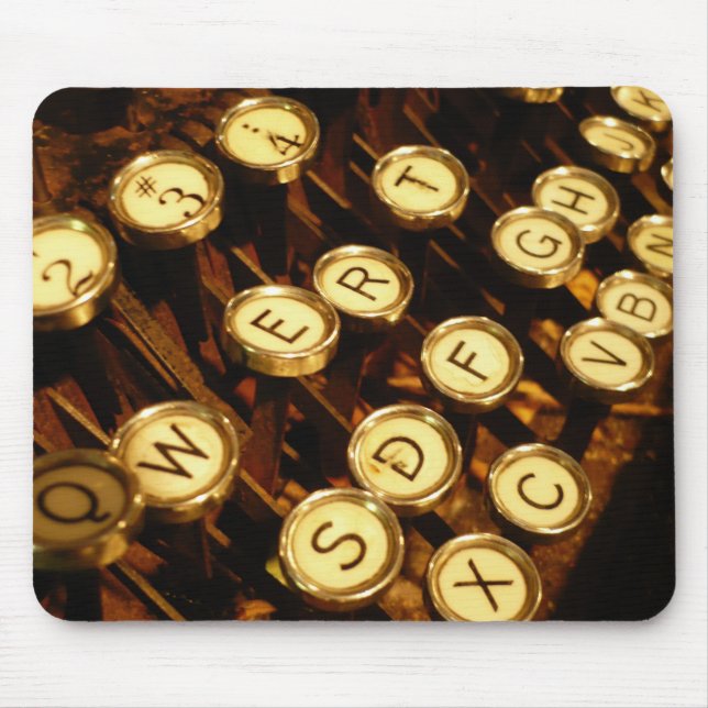 Nycklar på en typförfattare musmatta (Framsidan)