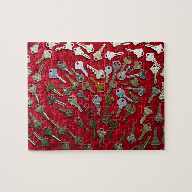 Nycklar puzzle, Nyckel mot mitt hjärta Pussel (Horisontell)