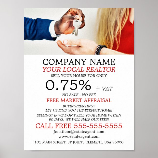 Nycklar, Realtor, Gods Agent Poster (Framsidan)