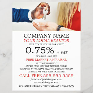 Nycklar, Realtor, Gods Agent, reklamFlyer Reklamblad