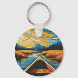 Nycklar till Sjö Cabin-byggnaden Nyckelring