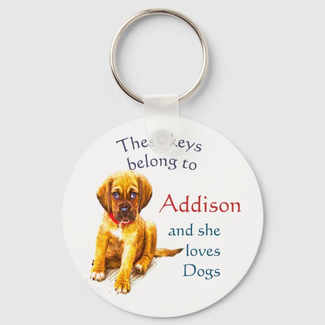 Nycklar tillhör Anpassningsbarna Anpassat namn och Nyckelring (Framsida)