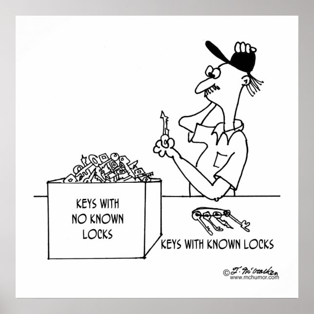 Nycklar utan kända lås: poster (Framsidan)