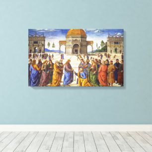 Nycklarnas överlämnande Pietro Perugino Canvastryck