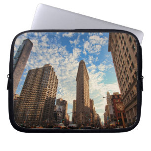 NYCS Flatiron byggnad, sned boll beskådar, pösig Laptop Sleeve