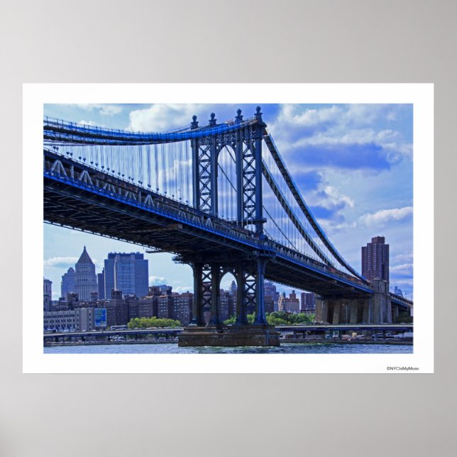 NYC's Manhattan Bridge A2 Poster (Framsidan)