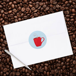 Nydagskaffe Mugg Runt Klistermärke