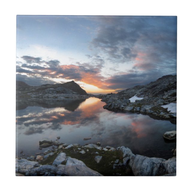Nydiver Sjöar Sunrise - Ansel Adams Wilderness Kakelplatta (Framsidan)