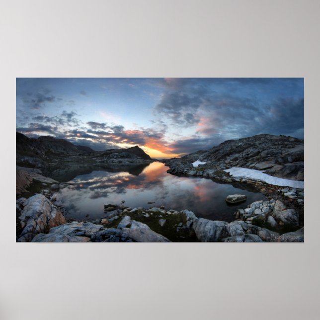 Nydiver Sjöar Sunrise - Ansel Adams Wilderness Poster (Framsidan)