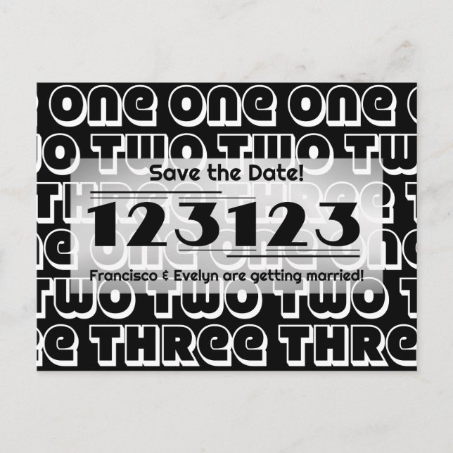 NYE 2023 123123 Bröllop spara datum vykort (Framsida)