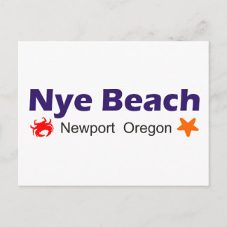 Nye Beach Newport Oregon Vykort