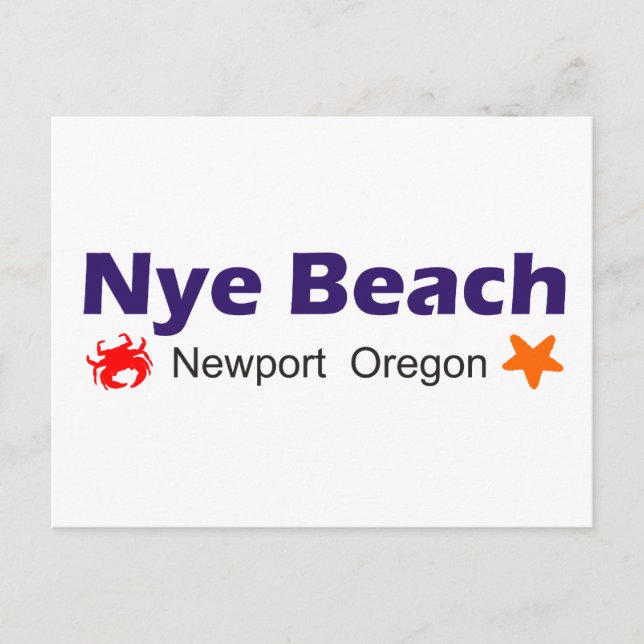 Nye Beach Newport Oregon Vykort (Framsida)