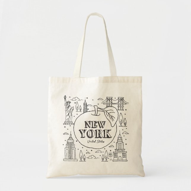NYE New York Vacation Souvenirs NYC Gift Tygkasse (Framsidan)