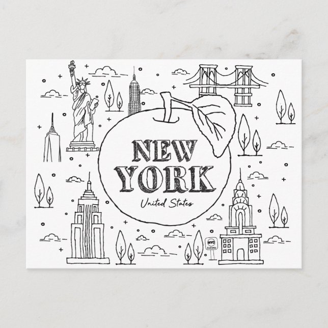 NYE New York Vacation Souvenirs NYC Gift Vykort (Framsida)