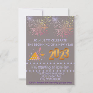 NYE-partsinbjudan, anpassa nya år Inbjudningar