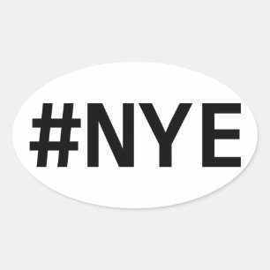 #NYE Sticker Ovalt Klistermärke