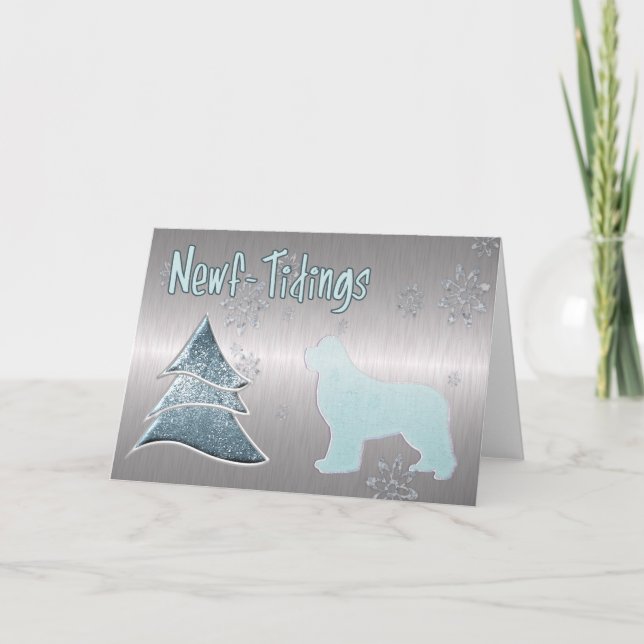 Nyf-Tidings Metalliskt Hälsning Kort (Framsida)