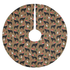 Nyfiber Santa Hat Newfoundland Hundar jul Julgransmatta Borstad Polyester