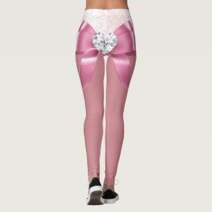 Nyfikande Rosa Glitter Hjärtblåslingor från Leggings