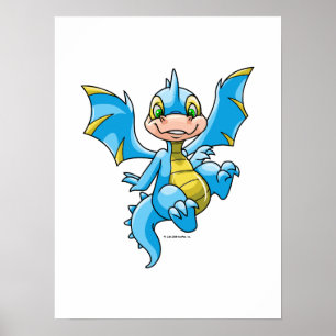 Nyfiken blå Scorchio Poster