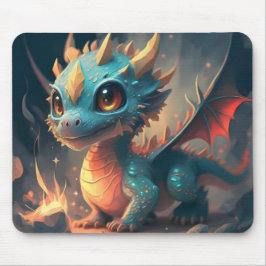 Nyfiken Blue Chibi Dragon Musmatta