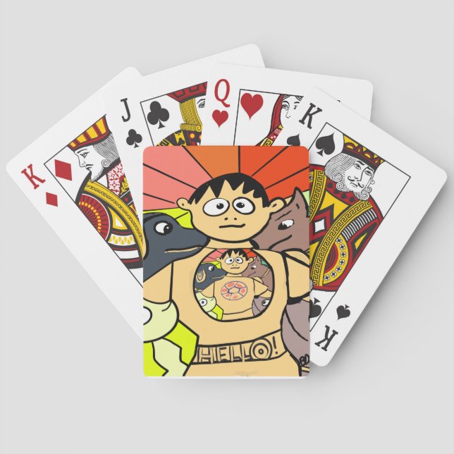 Nyfiken Boy och hans djur Casinokort (Baksidan)