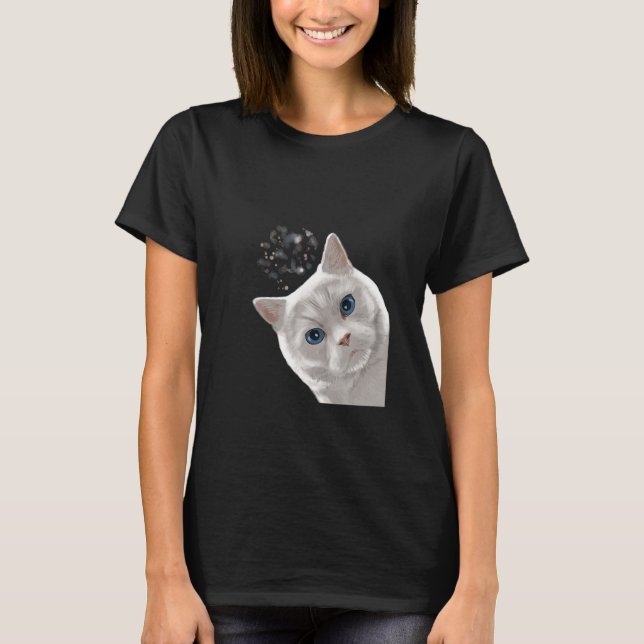 Nyfiken brittisk korthårskatt t shirt (Framsida)