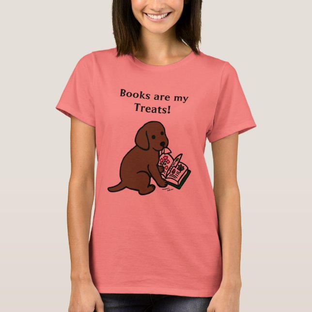Nyfiken Chocolate Labrador Puppy T-shirt (Framsida)
