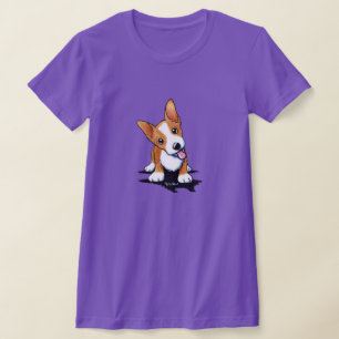 Nyfiken Corgi Puppy T-Shirt