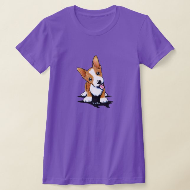 Nyfiken Corgi Puppy T-Shirt (Laydown)