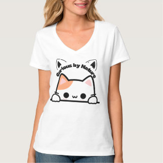 Nyfiken efter natur - Cute Kawaii Cat Graphic T-Sh T Shirt