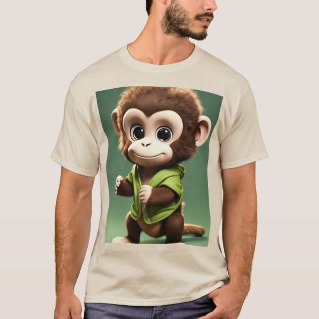 Nyfiken ekorrapa i jungle T-Shirt (Framsida)