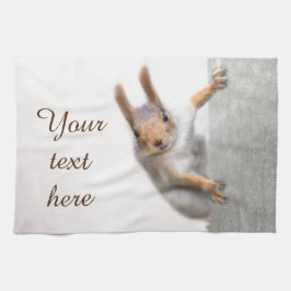 Nyfiken ekorre kökshandduk