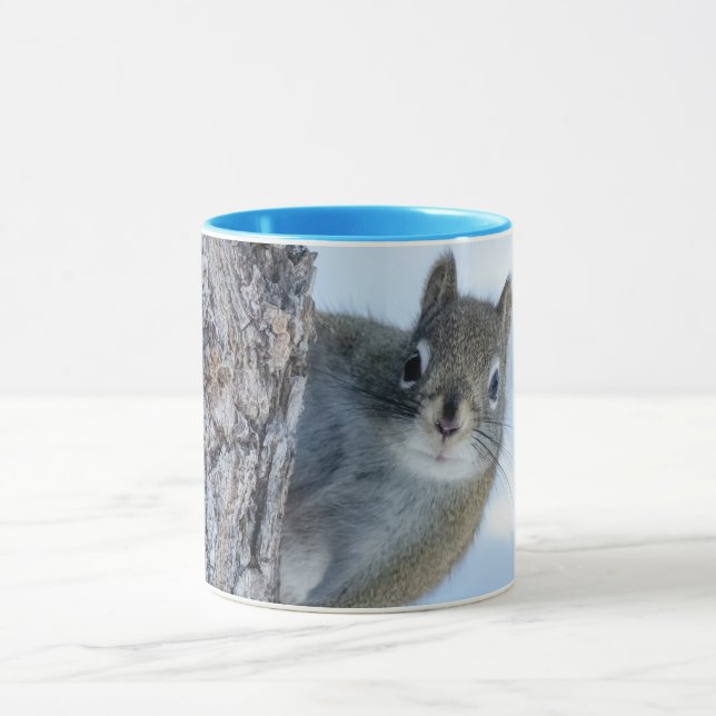 Nyfiken ekorre, söt från Träd Mugg (Center)