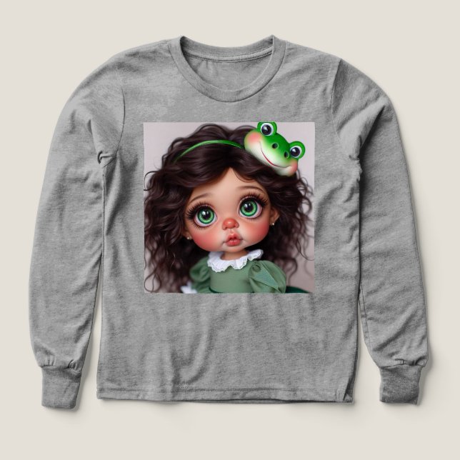 Nyfiken Froglet av Natasha Us T Shirt (Design framsida)