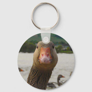 Nyfiken gås Keychain Nyckelring