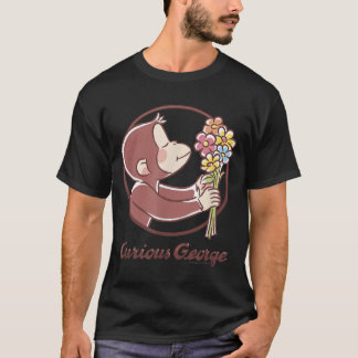 Nyfiken George Flower Bouquet Poster T Shirt