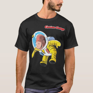Nyfiken George Lycklig Astronaut Porträtt T Shirt