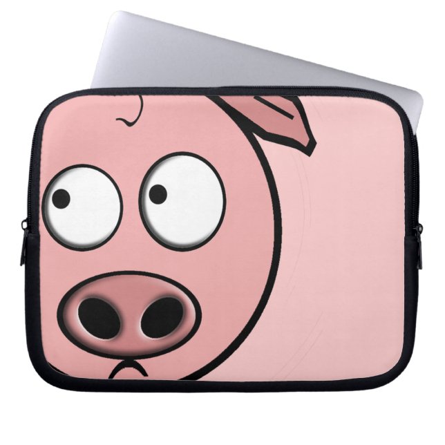 Nyfiken gris laptop sleeve (Framsidan)