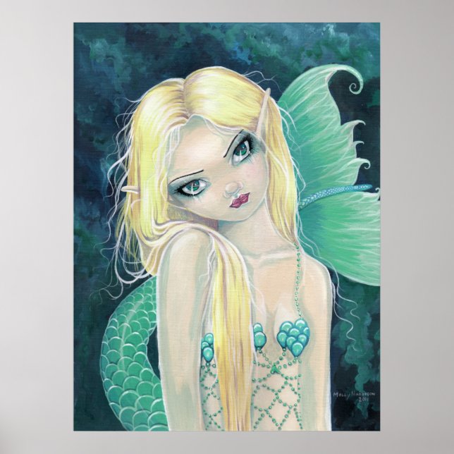 Nyfiken Havfruposter av Molly Harrison Poster (Framsidan)