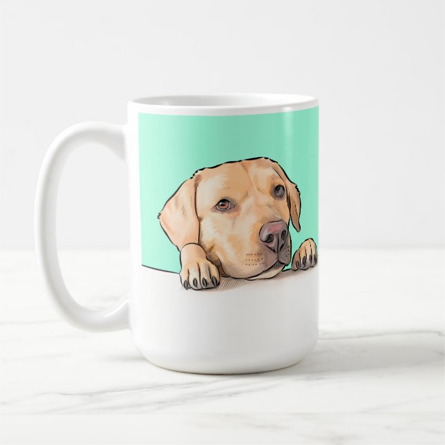Nyfiken Hund Kaffemugg (Vänster)