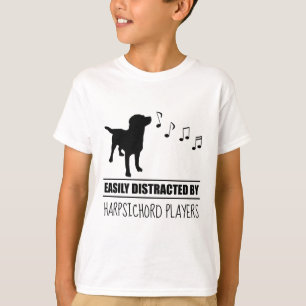 Nyfiken Hund som har delats ut av Harpsichord-spel T Shirt