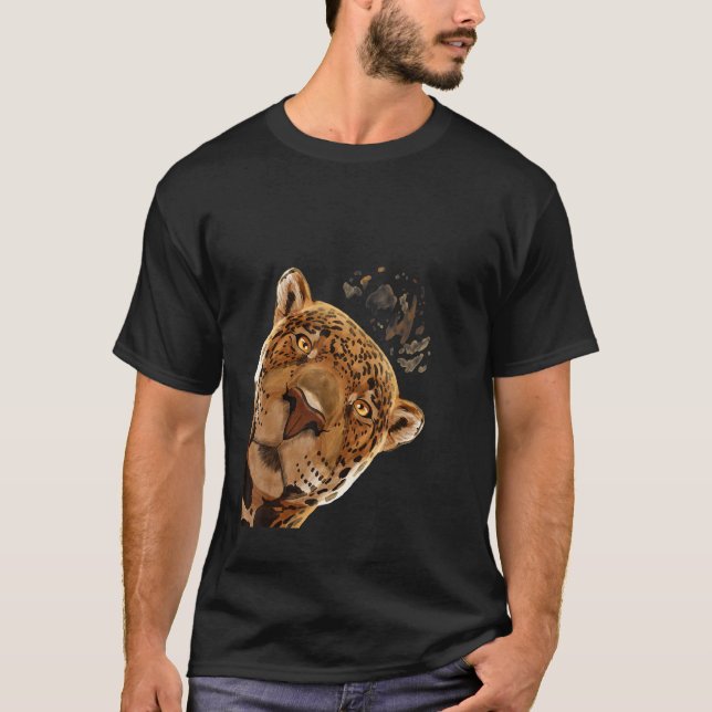 Nyfiken katt Jaguar T Shirt (Framsida)