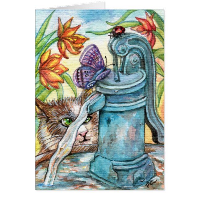 Nyfiken katt OBS kort (Framsidan)