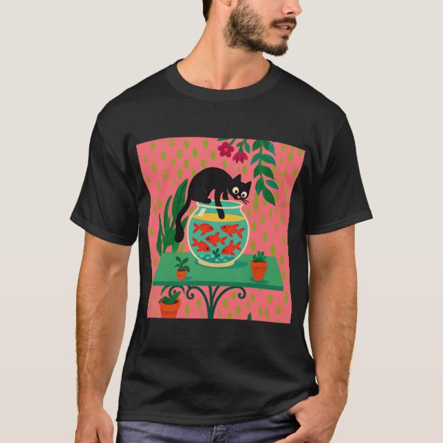 Nyfiken katt t shirt (Framsida)