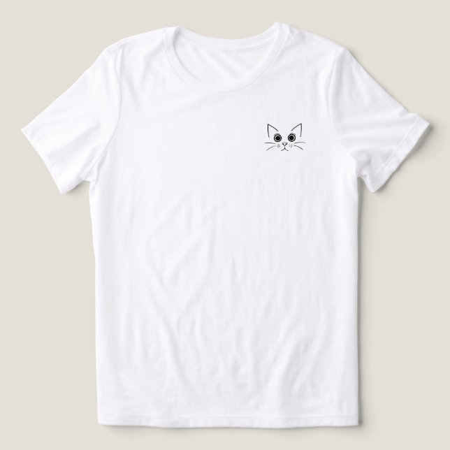 nyfiken katt t shirt (Design Framsida)